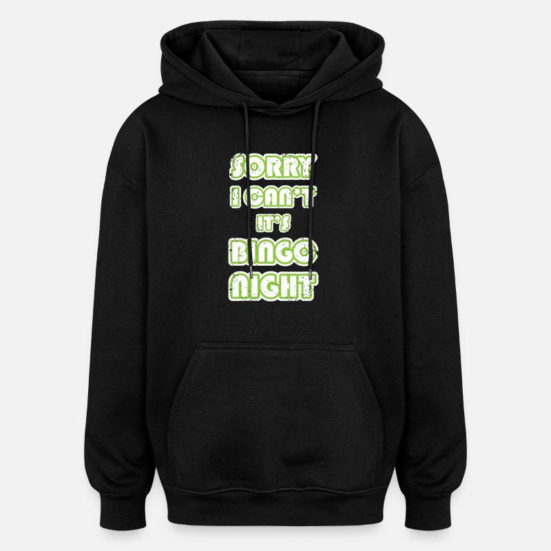 Bingo - Sweat à capuche oversize unisexe - noir