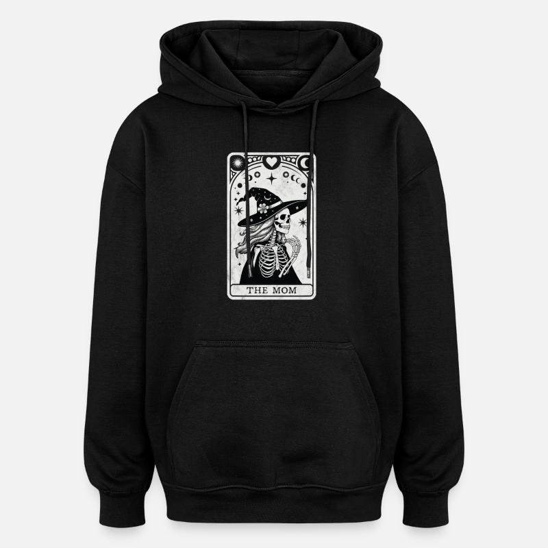 Tarot Maman - Sweat à capuche oversize unisexe - noir