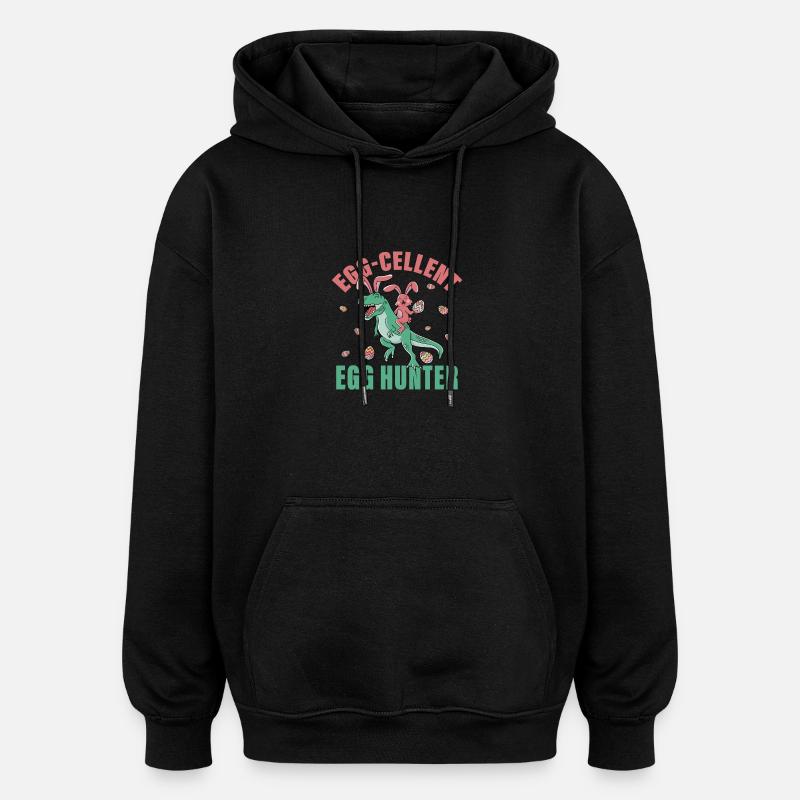 Egg-cellent Egg Hunter - Oversized Unisex Hoodie - black