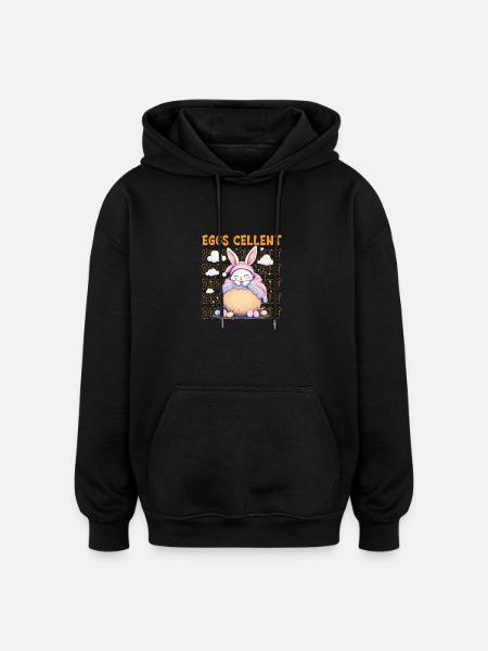 Eggs Cellent - Oversized Unisex Hoodie - black