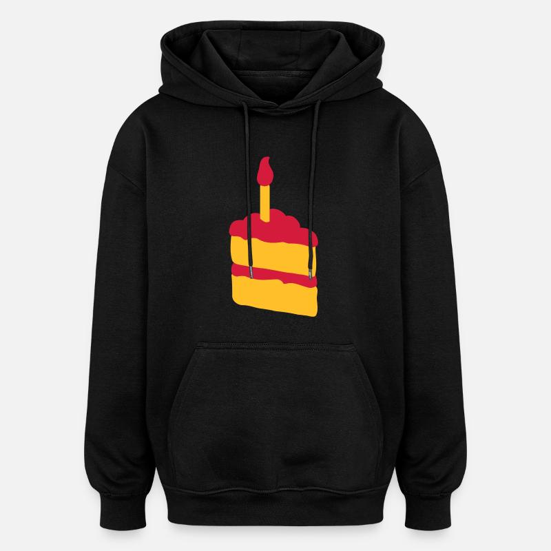 galette - Sweat à capuche oversize unisexe - noir