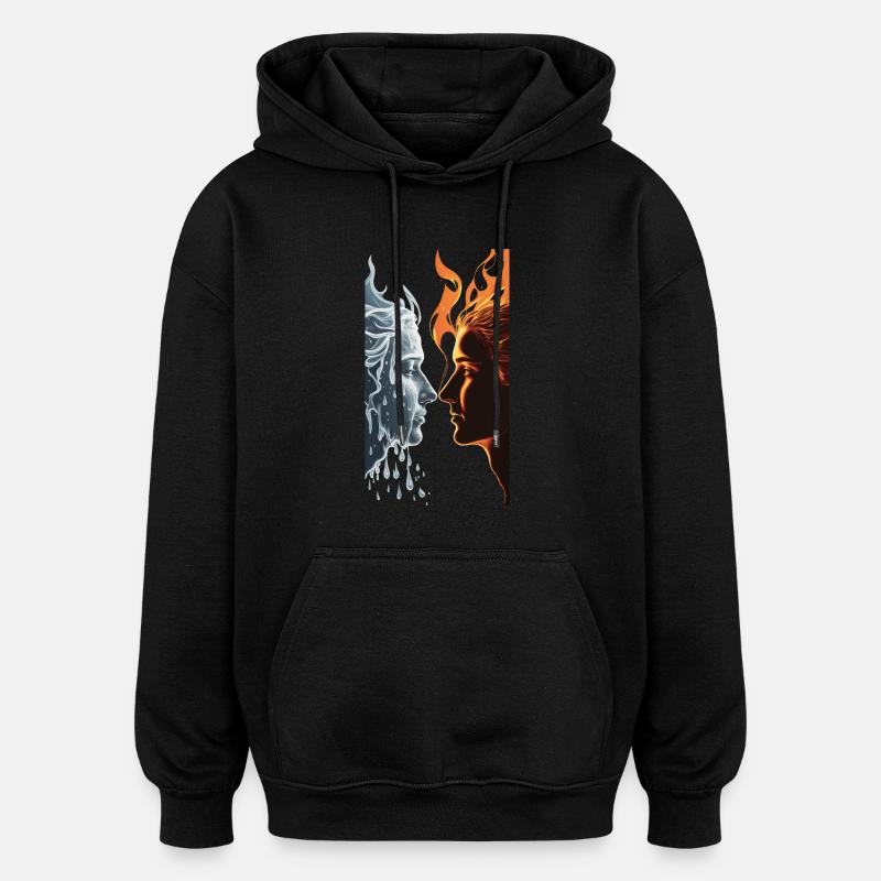 VIBRATIONS DE L’ÂME SŒUR - Sweat à capuche oversize unisexe - noir