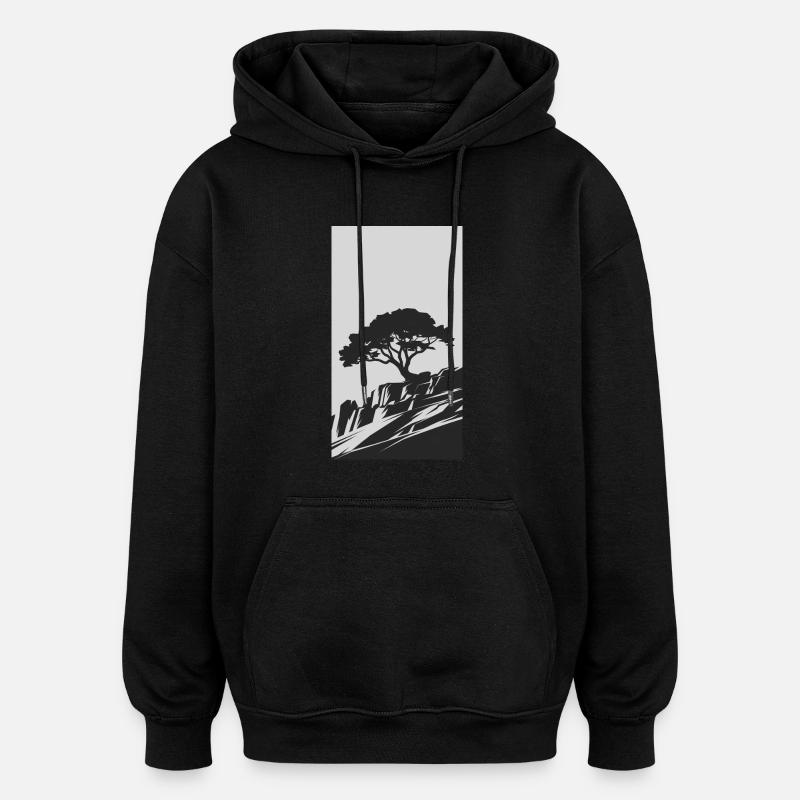 NPRH rq R - Sweat à capuche oversize unisexe - noir