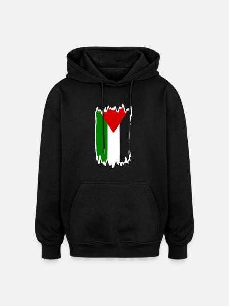 Free palestine - Oversized Unisex Hoodie - black