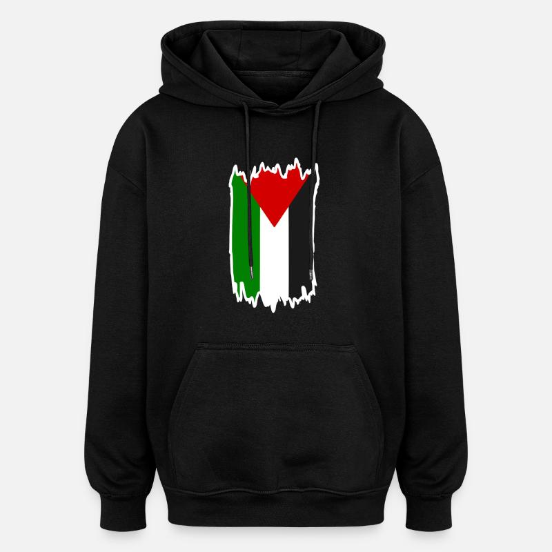 Free palestine - Sweat à capuche oversize unisexe - noir