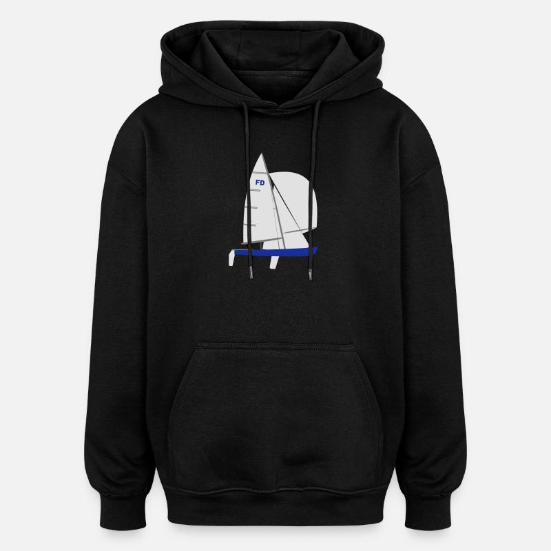 Hollandais volant - Sweat à capuche oversize unisexe - noir
