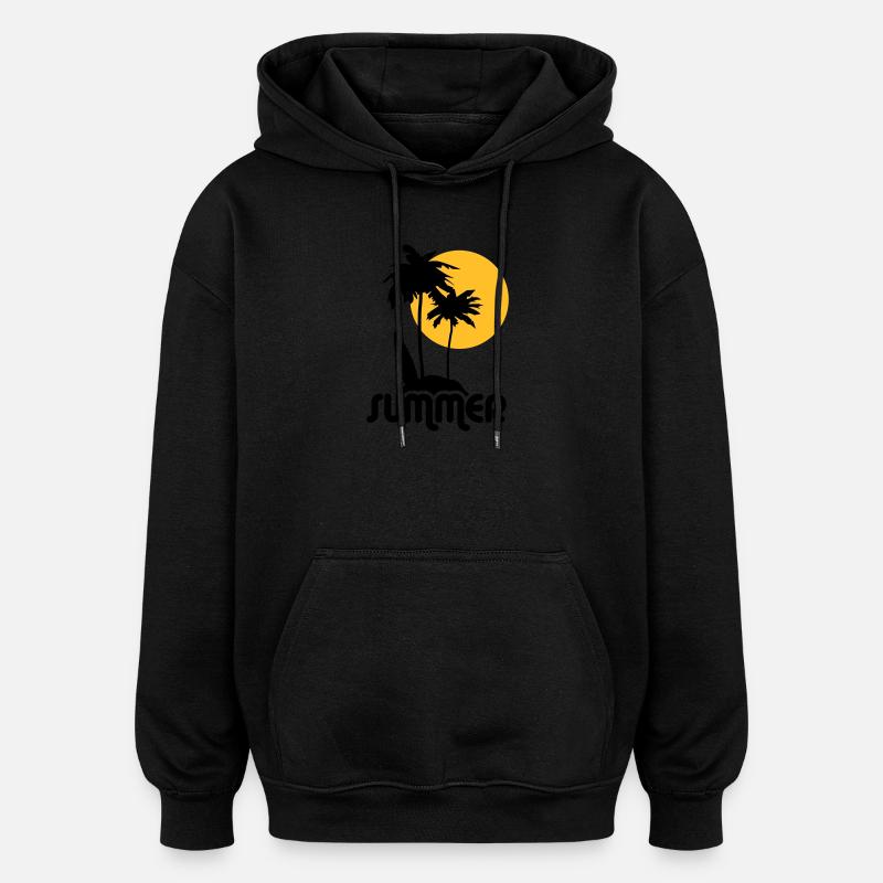 été - Sweat à capuche oversize unisexe - noir