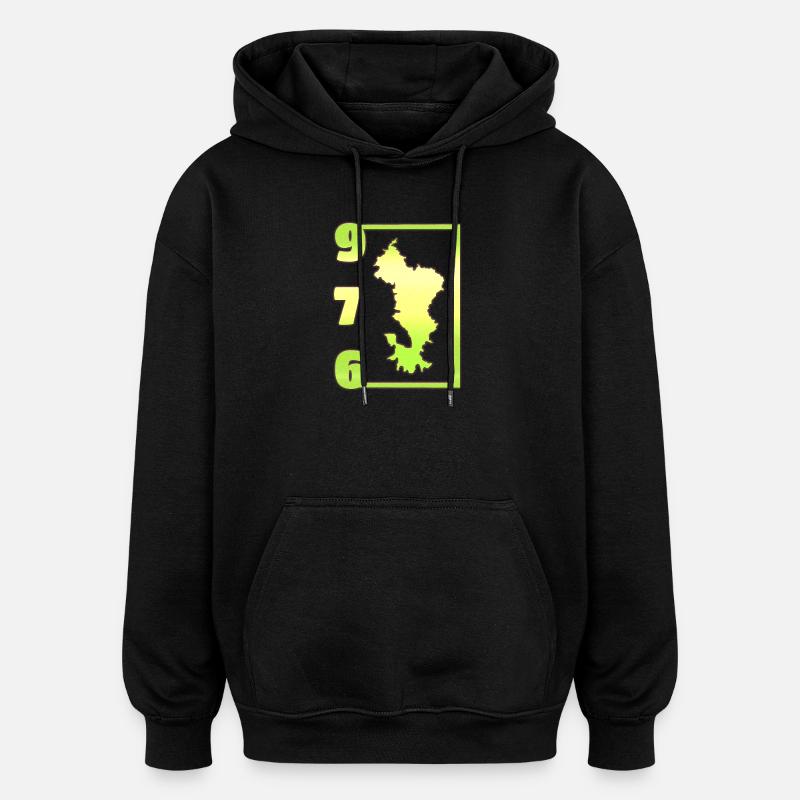 T SHIRT 976 MAYOTTE - Sweat à capuche oversize unisexe - noir