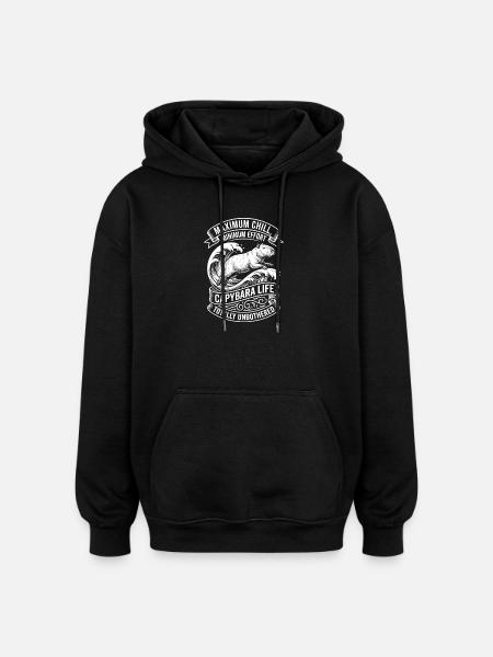 Capybara Life – Maximum Chill - Oversized Unisex Hoodie - black
