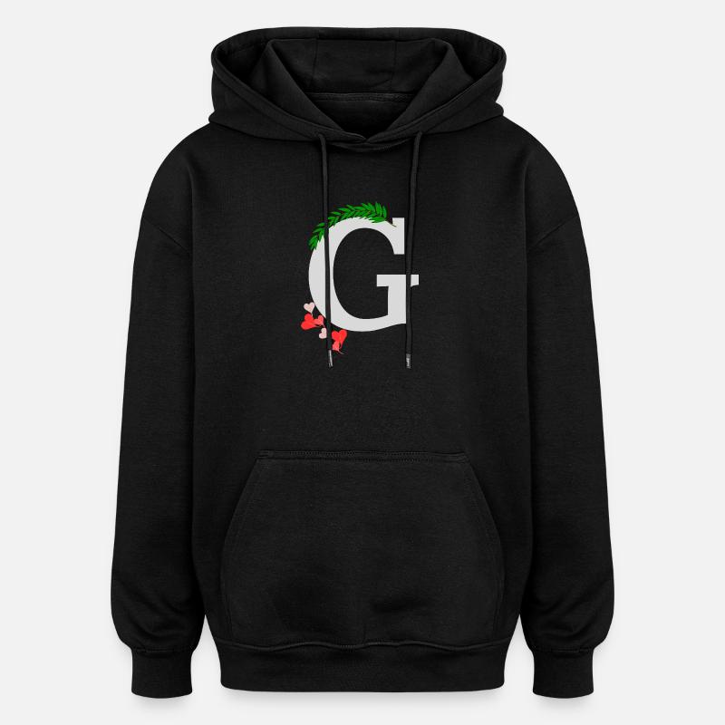 g - Sweat à capuche oversize unisexe - noir