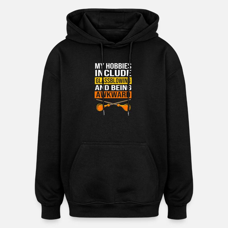 souffleur de verre - Sweat à capuche oversize unisexe - noir