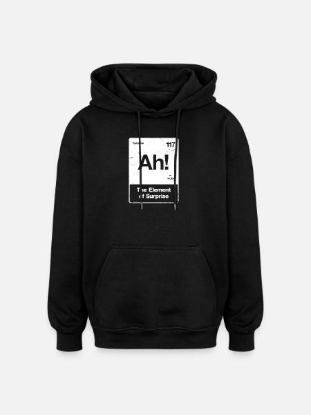 Ah! Element Surprise - Oversized Unisex Hoodie - black