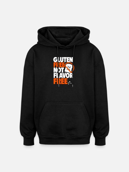 Sans gluten, pas sans arôme - Sweat à capuche oversize unisexe - noir