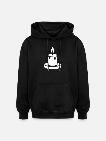 Candle Meditation Gift - Oversized Unisex Hoodie - black