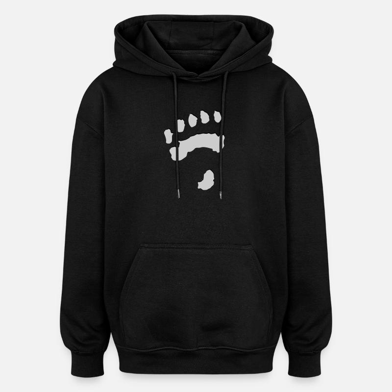Eisbärtatze - Oversized Unisex Hoodie - Schwarz