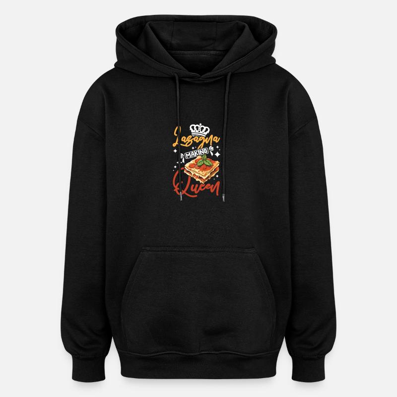 Lasagna making queen - Oversized Unisex Hoodie - black