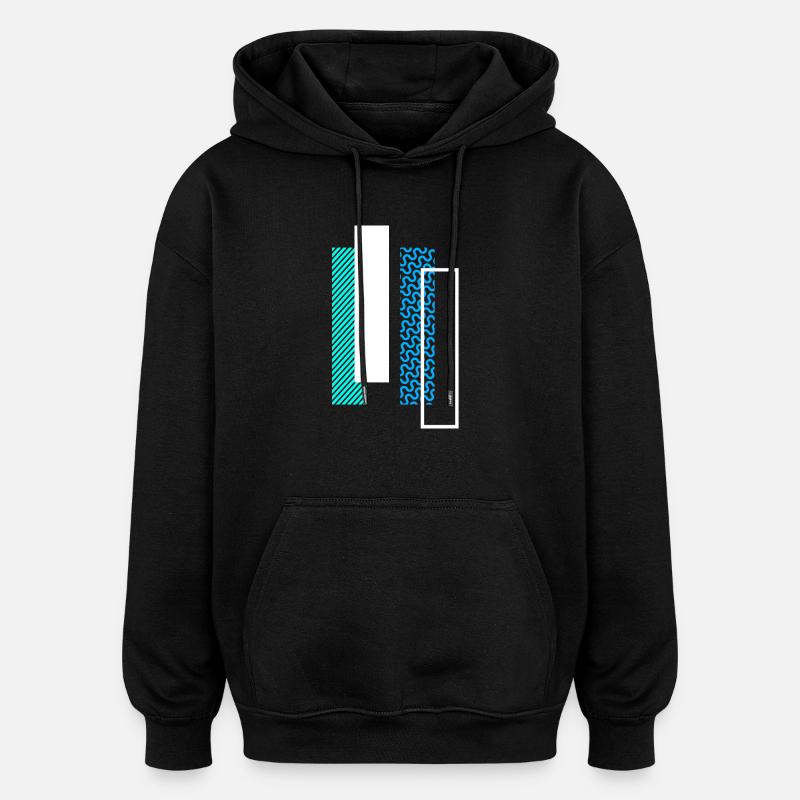Lettre I i - Sweat à capuche oversize unisexe - noir