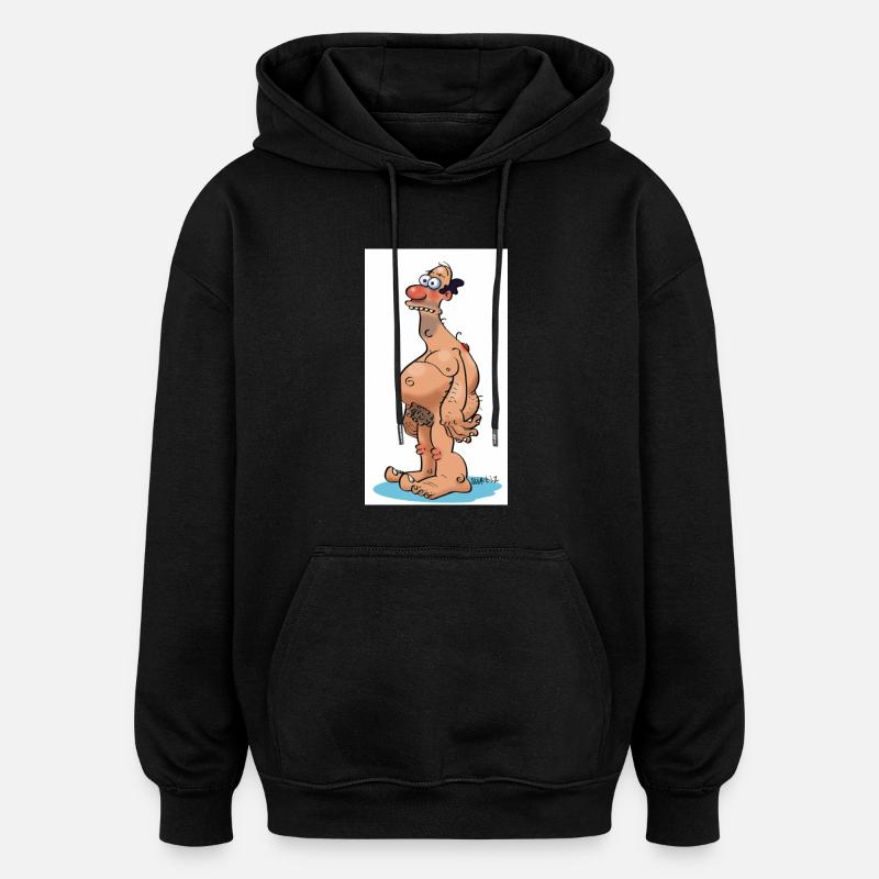 vollidiot - Oversized Unisex Hoodie - Schwarz