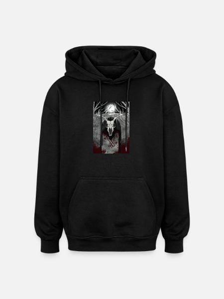 Kult des Waldes - Oversized Unisex Hoodie - Schwarz