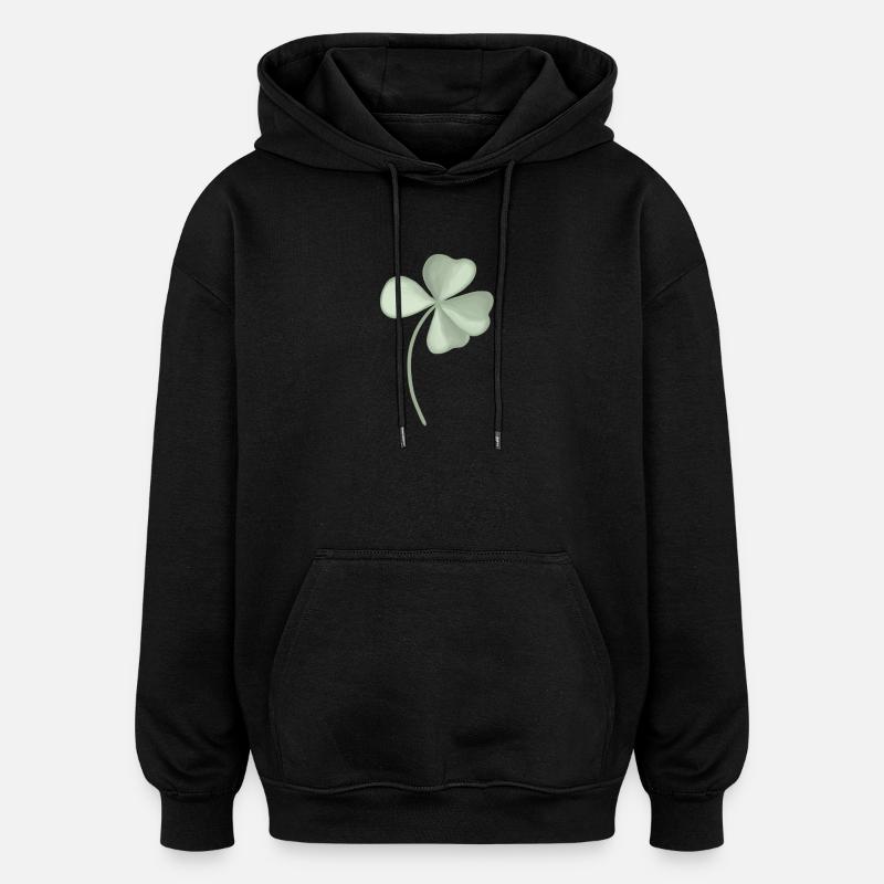 Trèfle à quatre feuilles - Sweat à capuche oversize unisexe - noir