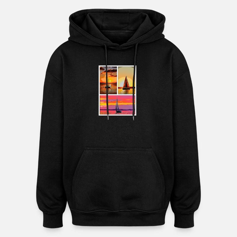voile - Sweat à capuche oversize unisexe - noir