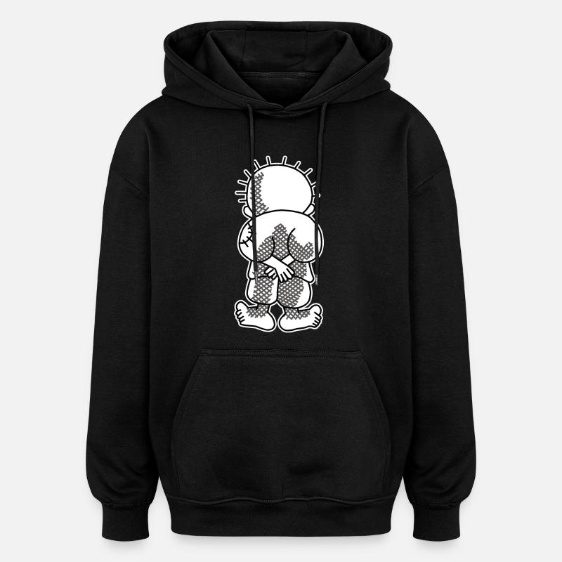 Handala enfant - Sweat à capuche oversize unisexe - noir