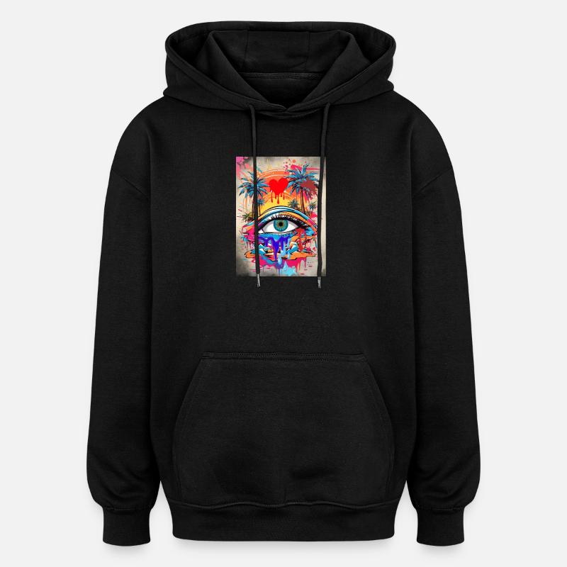 Die Erde tropft - Oversized Unisex Hoodie - Schwarz