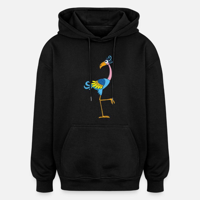 Lustiger Vogel - Oversized Unisex Hoodie - Schwarz