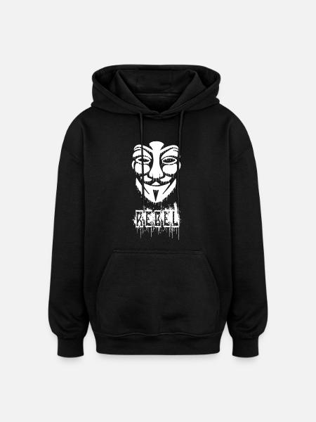 Anonymous graffiti - Oversized Unisex Hoodie - black