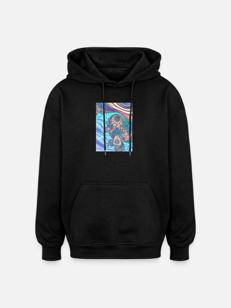 Nature - Sweat à capuche oversize unisexe - noir