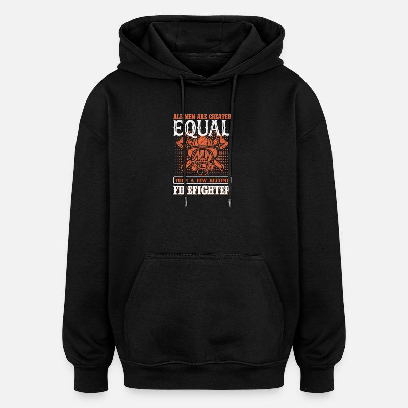 Fireman - Oversized Unisex Hoodie - black