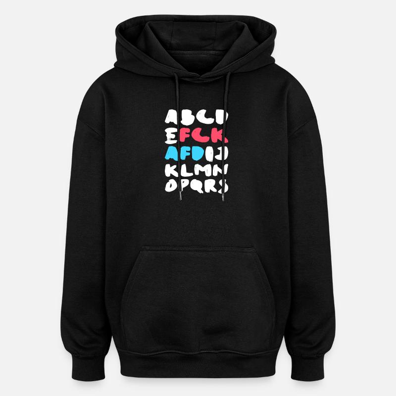 FCK AFD | Politisches Statement Design - Oversized Unisex Hoodie - Schwarz