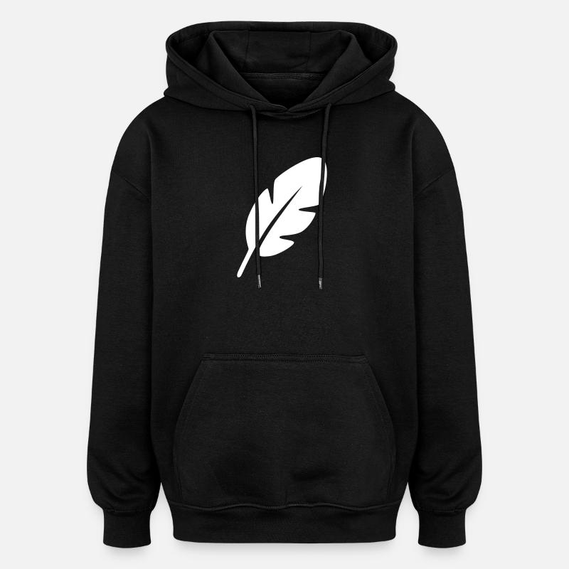 Source - Sweat à capuche oversize unisexe - noir