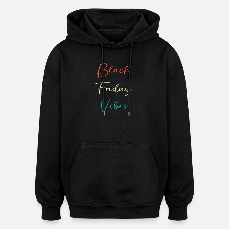 Virée shopping du Black Friday - Sweat à capuche oversize unisexe - noir