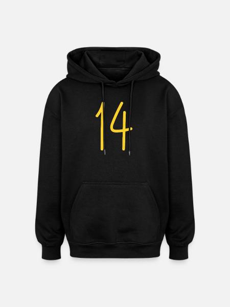 14 - Sweat à capuche oversize unisexe - noir