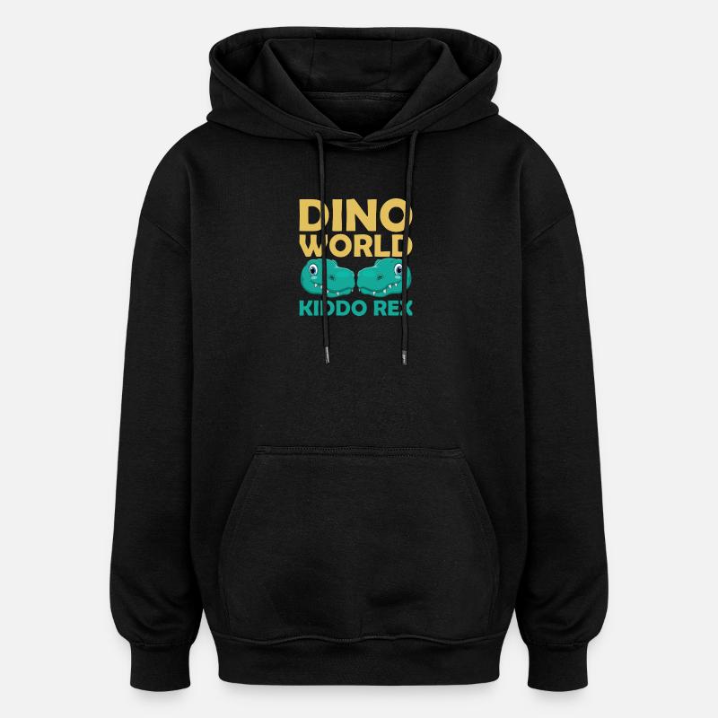 Dino World Kiddo Rex - Sweat à capuche oversize unisexe - noir