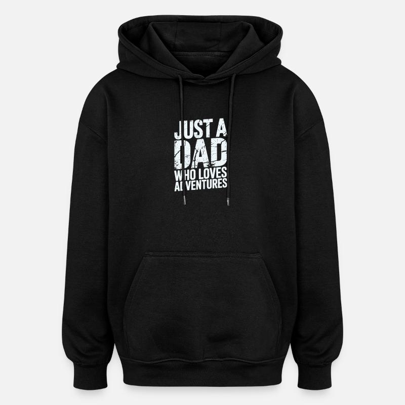 Vater der Abenteuer - Oversized Unisex Hoodie - Schwarz