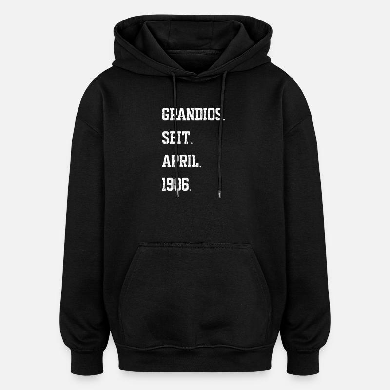 Anniversaire avril 1986 - Sweat à capuche oversize unisexe - noir