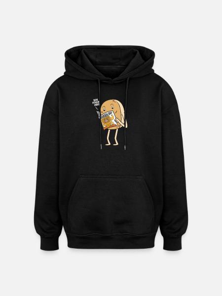 pancake - Oversized Unisex Hoodie - black