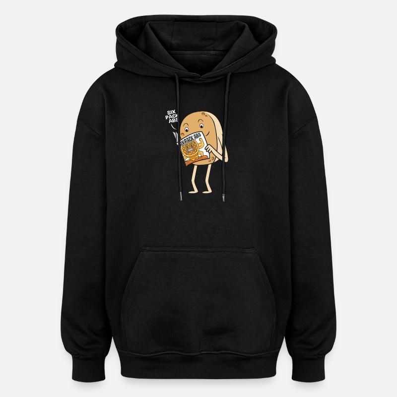 pancake - Oversized Unisex Hoodie - black