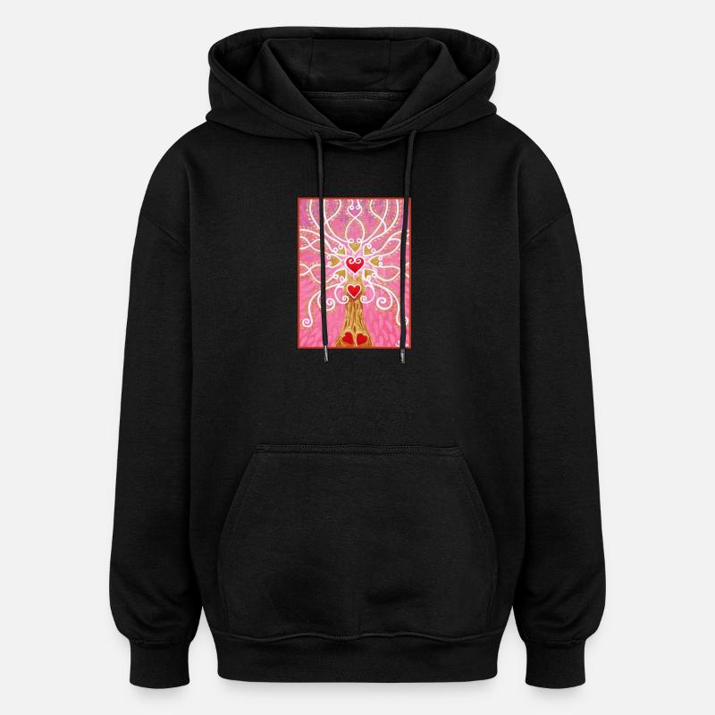 Lebensbaum Liebe - Sonja von Staden - Oversized Unisex Hoodie - Schwarz