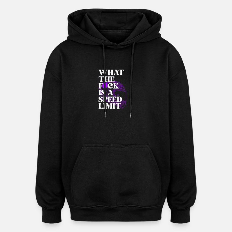 Voiture - Sweat à capuche oversize unisexe - noir