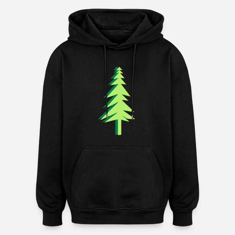 Wald - Oversized Unisex Hoodie - Schwarz