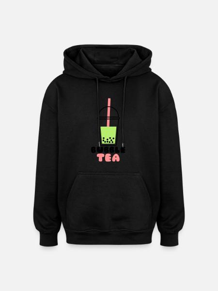 Bubble Tea - Oversized Unisex Hoodie - Schwarz