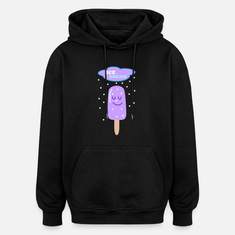 Eis Traum - Oversized Unisex Hoodie - Schwarz