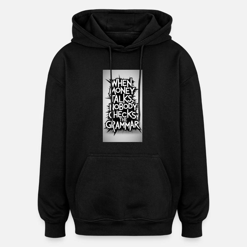 Bild 8786 - Oversized Unisex Hoodie - Schwarz