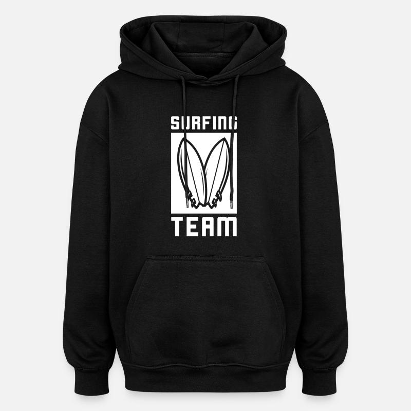 Équipe de surf - Sweat à capuche oversize unisexe - noir