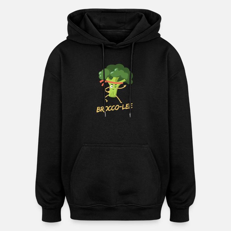 Brocco-Lee - gesunder Kampfsport - Oversized Unisex Hoodie - Schwarz
