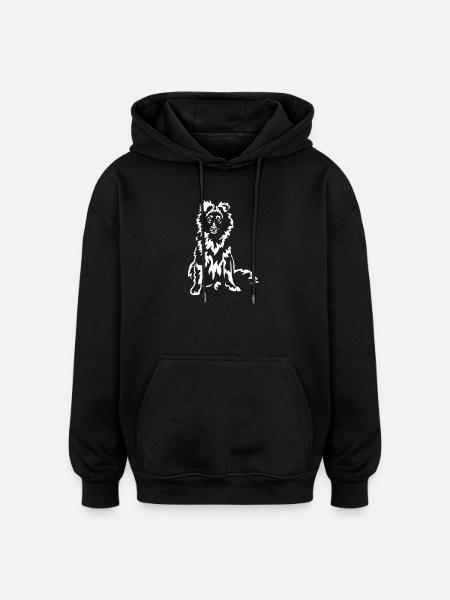 Sheltie "Black Edition" - Oversized Unisex Hoodie - black