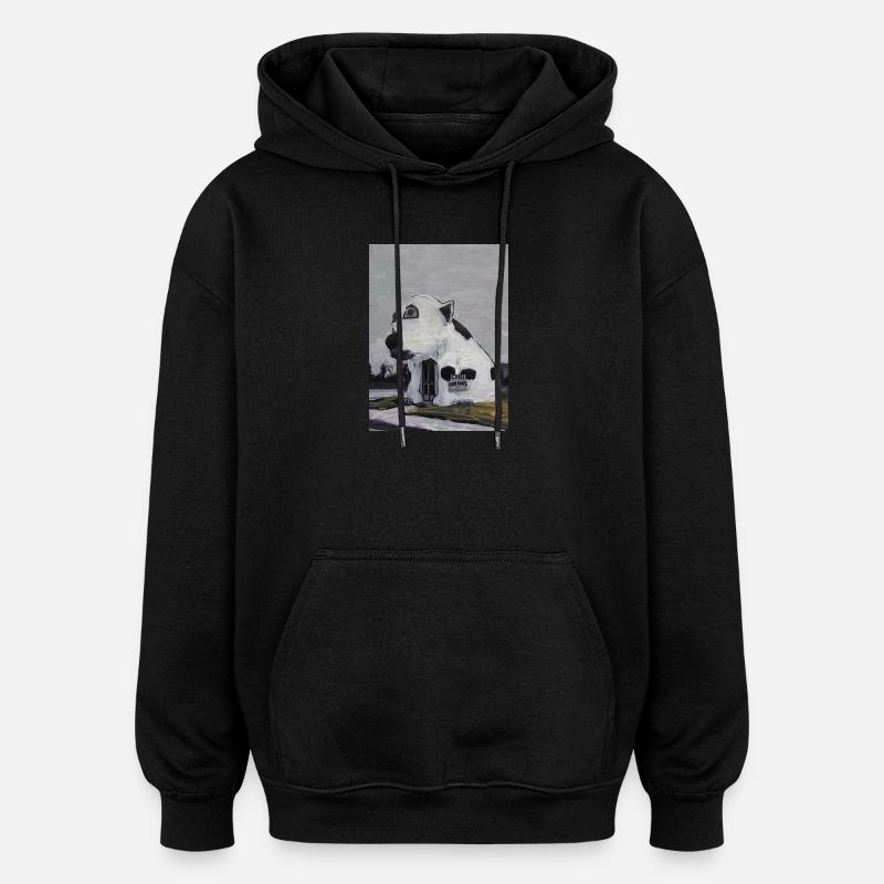 Chien d’art - Sweat à capuche oversize unisexe - noir